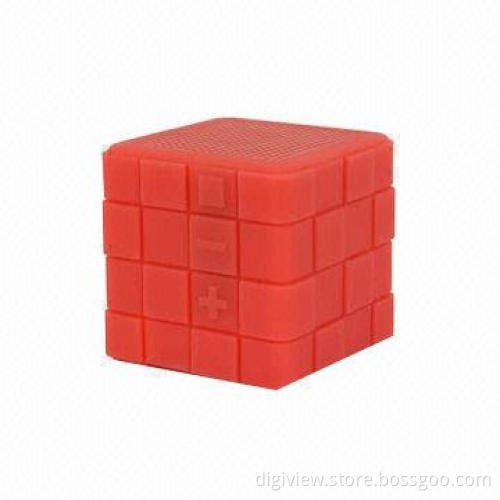 Cube Bluetooth Speaker with Silicone Jacket and Hands-free Phone Call